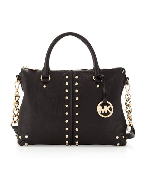 michael kors black bags|michael kors black studded bag.